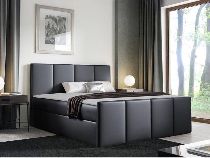 MIRJAN24 Boxspringbett Lars (Polsterkopfteil und Fußteil, Matratze, Topper), mit 2 Bettkästen, Bett für Schlafzimmer, grau, Soft 032 von Mirjan24