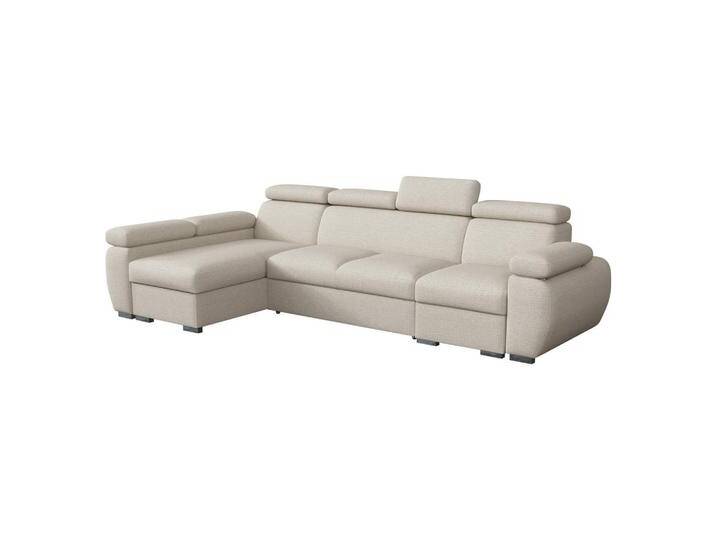 MIRJAN24 ECKSOFA, Creme, 6-Sitzer, Ottomane links,L-Form, 320x170 cm, Wohnzimmer, Sofas & Couches, Wohnlandschaften, Ecksofas von Mirjan24