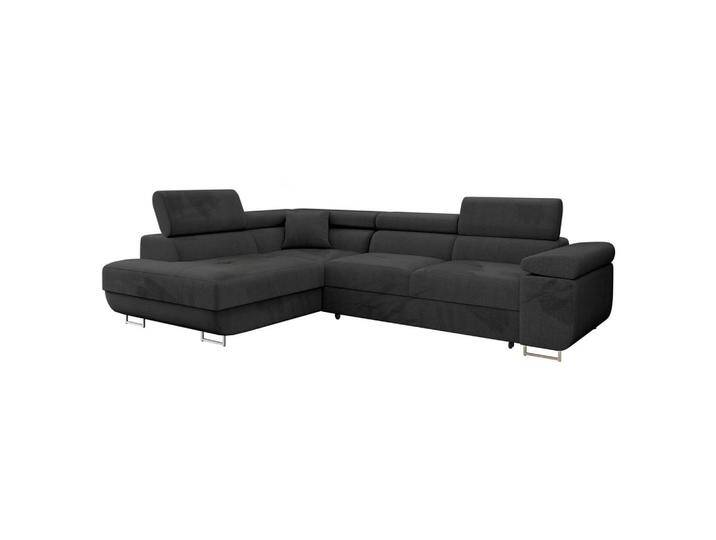 MIRJAN24 ECKSOFA, Schwarz, 5-Sitzer, links montierbar, L-Form,Rechteckig, 274x203 cm, Wohnzimmer, Sofas & Couches, Wohnlandschaften, Ecksofas von Mirjan24