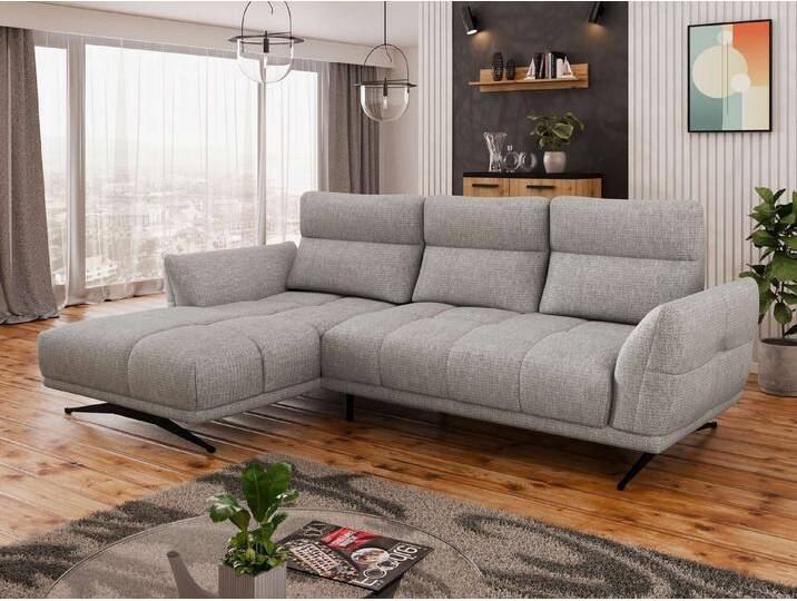 MIRJAN24 Ecksofa Giovanni Z LCH, mit Metallfüße, 298x195x100 cm, grau, Sorella 84 von Mirjan24