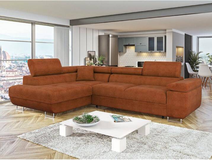 MIRJAN24 Ecksofa Torezio, mit Bettkasten und Schlaffunktion, Einstellbare Kopfstützen, 274x203x70-90 cm, braun, Flow 09 MIRJAN24 Ecksofa Torezio, mit Bettkasten und Schlaffunktion, Einstellbare Kopfstützen, 274x203x70-90 cm, braun, Flow 09 von Mirjan24