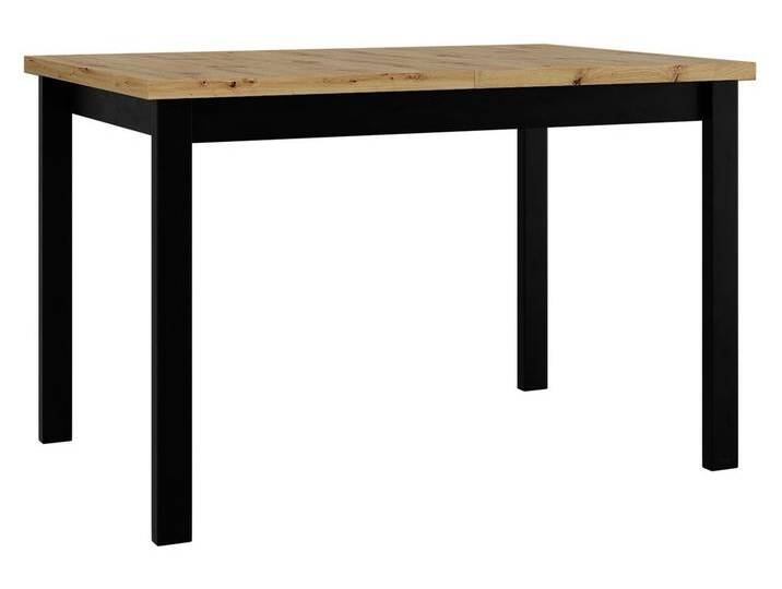 MIRJAN24 Esstisch Alba I, Ausziehbarer mit Einlegeplatte, 80x120/150 cm, schwarz, Artisan Eiche - L / Schwarz von Mirjan24