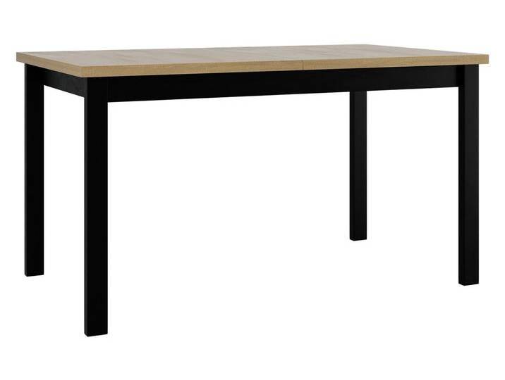 MIRJAN24 Esstisch Alba II, Ausziehbarer mit Einlegeplatte, 80x140/180 cm, beige schwarz, Sonoma - L / Schwarz von Mirjan24