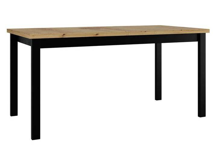 MIRJAN24 Esstisch Alba IV, Ausziehbarer mit Einlegeplatte, 90x180/200 cm, schwarz, Artisan Eiche - L / Schwarz von Mirjan24