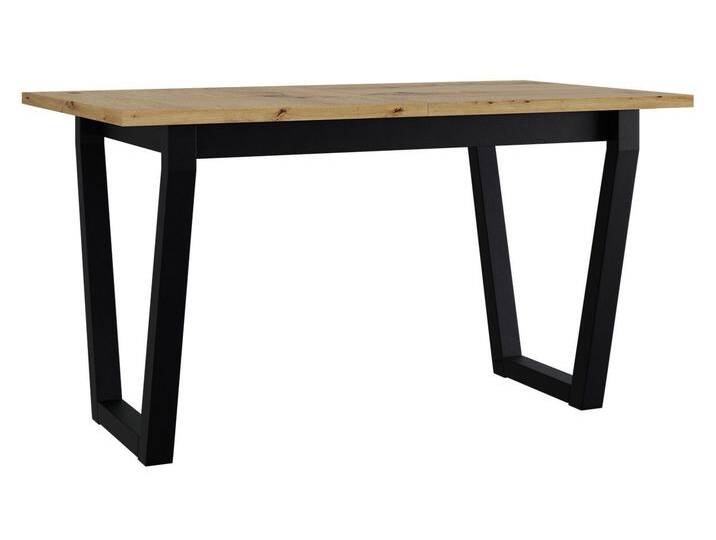 MIRJAN24 Esstisch Ikon II, 80x140/180 cm, Ausziehbarer mit Einlegeplatte, braun schwarz, Artisan Eiche - L / Schwarz Metall von Mirjan24