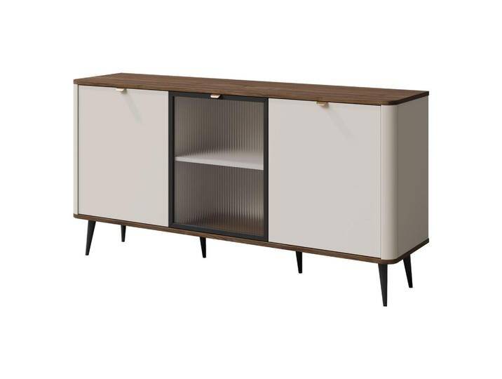 MIRJAN24 KOMMODE, Kaschmir, Nussbaum, Metall, Rechteckig, 160x82x40 cm, Wohnzimmer, Kommoden & Sideboards, Kommoden von Mirjan24