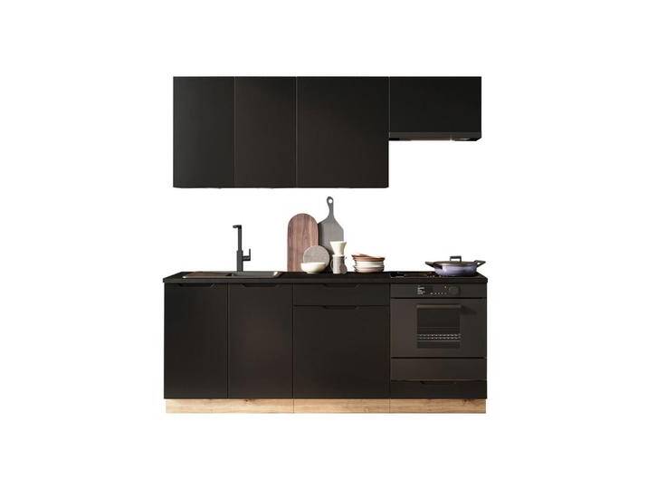 MIRJAN24 KÜCHENZEILE, Eiche Artisan, Schwarz, Rechteckig, 60x85x200 cm, Küchen, Küchenzeilen & Küchenblöcke, Küchenzeilen ohne Geräte von Mirjan24