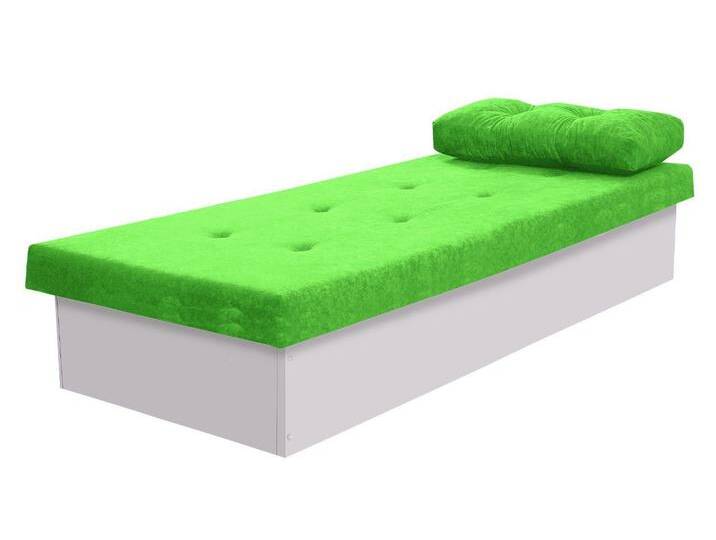MIRJAN24 Kinderbett Berta (Einzelbett), Bettkasten als Zusatzoption, Bonnellformat, grün, Weiß, Suedine 81 von Mirjan24
