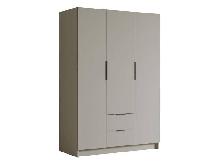 MIRJAN24 Kleiderschrank Calwi I (mit drei Drehtüren und zwei Schubladen) Kleiderstange, gedämpftem Schließsystem, beige schwarz von Mirjan24