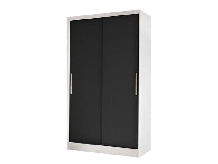 MIRJAN24 Kleiderschrank Costa I (mit Schiebetüren, Kleiderstange und 5 Fächer) Schiebetürenschrank, Garderobenschrank, schwarz, Weiß / Schwarz von Mirjan24
