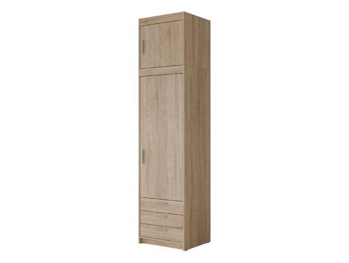 MIRJAN24 Kleiderschrank Elena 1D3S + Schrankaufsatz (mit zwei Drehtüren und drei Schubladen) 60x53x246 cm, beige von Mirjan24