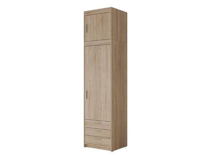 MIRJAN24 Kleiderschrank Elena 1D3S + Schrankaufsatz (mit zwei Drehtüren und drei Schubladen) 60x53x246 cm, beige von Mirjan24