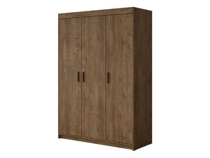 MIRJAN24 Kleiderschrank Elena 3D (mit Drehtüren, Kleiderstange, Einlegeböden) 3-Türig / 6-Türig, Schrankaufsatz als Option, braun, ohne Schrankaufsatz von Mirjan24