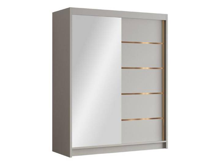 MIRJAN24 Kleiderschrank Flavio III (mit zwei Schwebetüren) 150x58x200 cm, Frontspiegel 3 mm, beige, Cashmere von Mirjan24
