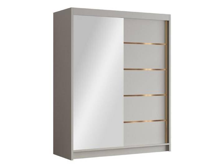 MIRJAN24 Kleiderschrank Flavio III (mit zwei Schwebetüren) 150x58x200 cm, Frontspiegel 3 mm, beige, Cashmere von Mirjan24