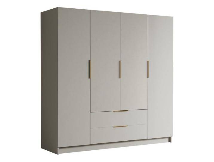 MIRJAN24 Kleiderschrank Sofia I (mit vier Drehtüren und zwei Schubladen) Kleiderstange, gedämpftem Schließsystem, beige von Mirjan24