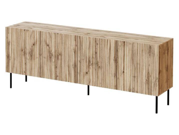 MIRJAN24 Kommode Jungle 190 (mit 4 Türen), Metallfüße, Griffloses Öffnungssystem push to open, beige, Wotan von Mirjan24