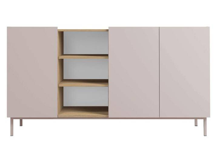 MIRJAN24 Kommode System 77 (mit drei Drehtüren), Untergestell aus Metall, Schileßsystem, beige von Mirjan24