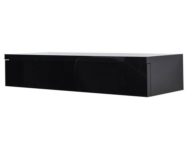 MIRJAN24 Konsolentisch Navene, Kugelgleitschienen mit Dämpfung, schwarz, Schwarz / Schwarz Hochglanz von Mirjan24