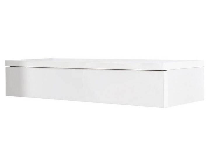 MIRJAN24 Konsolentisch Navene, Kugelgleitschienen mit Dämpfung, weiß, Weiß / Weiß Hochglanz von Mirjan24