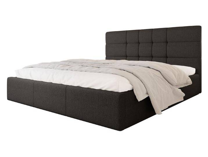 MIRJAN24 Polsterbett Swift (mit Bettkasten und Kopfteil), mit Lattenrost, 4 Größen - 140/160/180/200 cm, grau, Holzrahmen, Bergamo 97 von Mirjan24