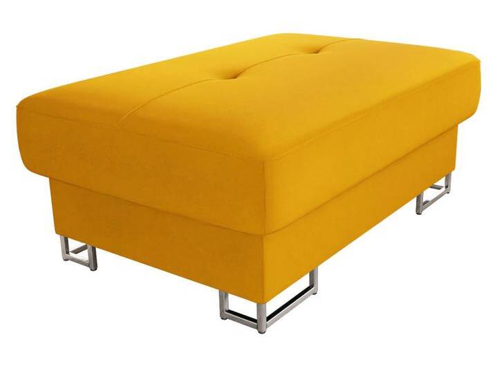 MIRJAN24 Polsterhocker Cotere, Metallfüße in der Farbe Silber (Höhe: 9 cm), gelb, Venus Velvet 2916 von Mirjan24