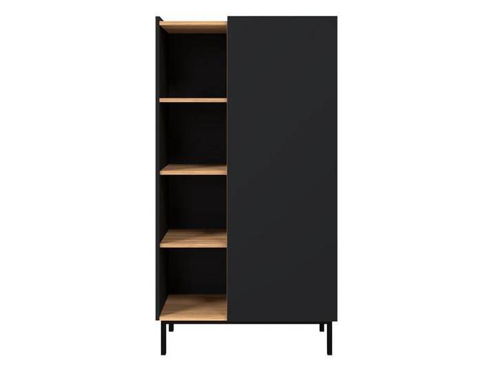 MIRJAN24 Regal System 77, mit zwei Drehtüren, 74x44x140 cm, schwarz von Mirjan24