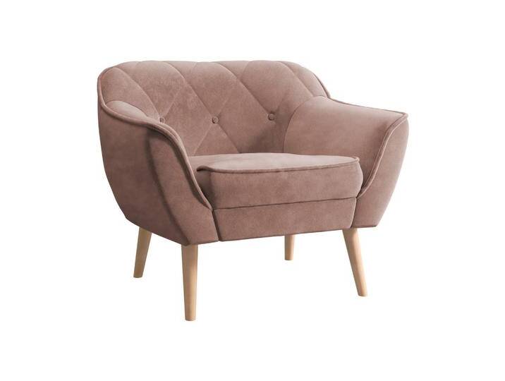 MIRJAN24 SESSEL, Rosa, Kiefer, 1-Sitzer, Rechteckig, 80x75x74 cm, Wohnzimmer, Sessel, Polstersessel von Mirjan24