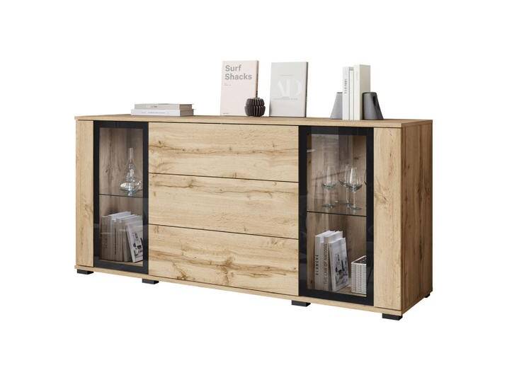 MIRJAN24 SIDEBOARD, Eiche Wotan, 3 Schubladen, Rechteckig, 150x70x40 cm, Wohnzimmer, Kommoden & Sideboards, Sideboards MIRJAN24 SIDEBOARD, Eiche Wotan, 3 Schubladen, Rechteckig, 150x70x40 cm, Wohnzimmer, Kommoden & Sideboards, Sideboards von Mirjan24