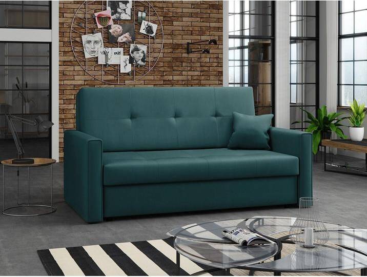 MIRJAN24 Schlafsofa Viva Bis III, mit Bettkasten und Schlaffunktion, inkl. Kissen, 3 Sitzer, Metallfüße, grün, Manila 38 MIRJAN24 Schlafsofa Viva Bis III, mit Bettkasten und Schlaffunktion, inkl. Kissen, 3 Sitzer, Metallfüße, grün, Manila 38 von Mirjan24