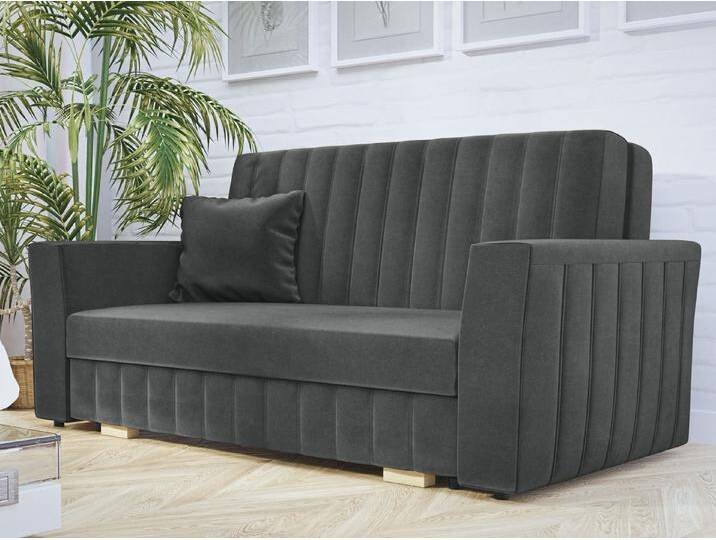 MIRJAN24 Schlafsofa Viva Glam III, mit Bettkasten und Schlaffunktion, 3 Sitzer Polstersofa inkl. Kissen, Wohnlandschaft, grau, Paros 6 von Mirjan24