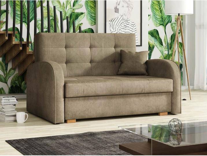 MIRJAN24 Schlafsofa Viva Gold II, mit Bettkasten und Schlaffunktion, 2 Sitzer Polstersofa inkl. Kissen, Wohnlandschaft, beige, Paros 3 von Mirjan24