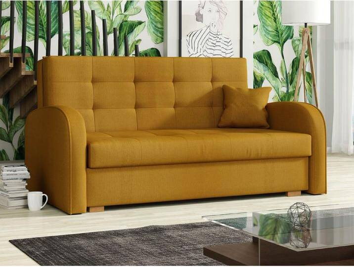 MIRJAN24 Schlafsofa Viva Gold III, mit Bettkasten und Schlaffunktion, 3 Sitzer Polstersofa inkl. Kissen, Wohnlandschaft, gelb, Kronos 01 MIRJAN24 Schlafsofa Viva Gold III, mit Bettkasten und Schlaffunktion, 3 Sitzer Polstersofa inkl. Kissen, Wohnlandschaft, gelb, Kronos 01 von Mirjan24