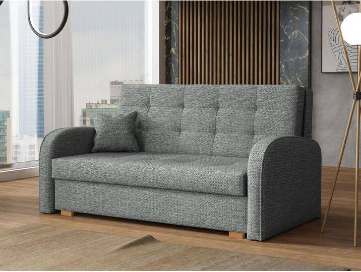 MIRJAN24 Schlafsofa Viva Gold III, mit Bettkasten und Schlaffunktion, 3 Sitzer Polstersofa inkl. Kissen, Wohnlandschaft, grau, Aragon 93 von Mirjan24