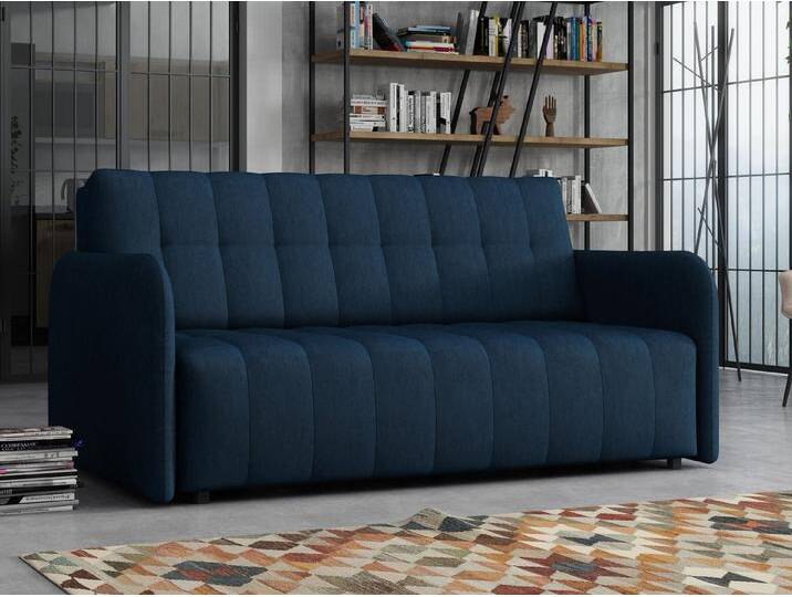 MIRJAN24 Schlafsofa Viva Grand IV, mit Bettkasten und Schlaffunktion, 4 Sitzer Polstersofa inkl. Kissen, Wohnlandschaft, blau, Kronos 09 von Mirjan24