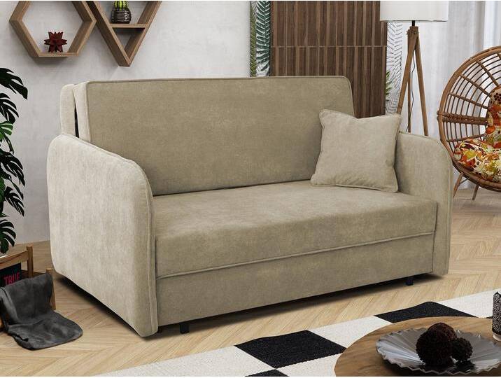 MIRJAN24 Schlafsofa Viva Loft III, mit Bettkasten und Schlaffunktion, 3 Sitzer Sofagarnitur, Polstersofa inkl. Kissen, beige, Run Again 11 von Mirjan24