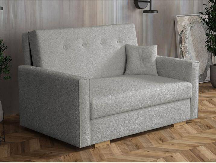 MIRJAN24 Schlafsofa Viva Sonic II, mit Schlaffunktion und Bettkasten, 2-Sitzer, Holzkonstruktion, grau, Coral 75 von Mirjan24