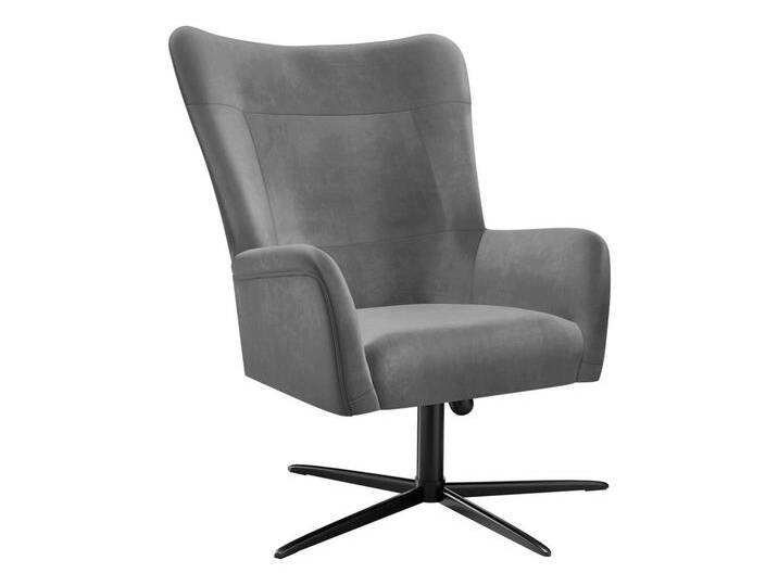 MIRJAN24 Sessel Olo, Dreh- und Kippmechanismus, Metallgestell, grau, Velluto 16 von Mirjan24