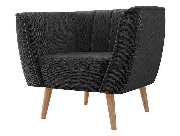 MIRJAN24 Sessel Pas 1, Holzkonstruktion, 82x74x75 cm, 1-Sitzer, grau, Kronos 34 von Mirjan24