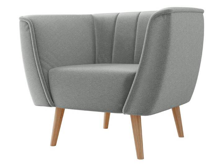 MIRJAN24 Sessel Pas 1, Holzkonstruktion, 82x74x75 cm, 1-Sitzer, grau, Kronos 53 von Mirjan24