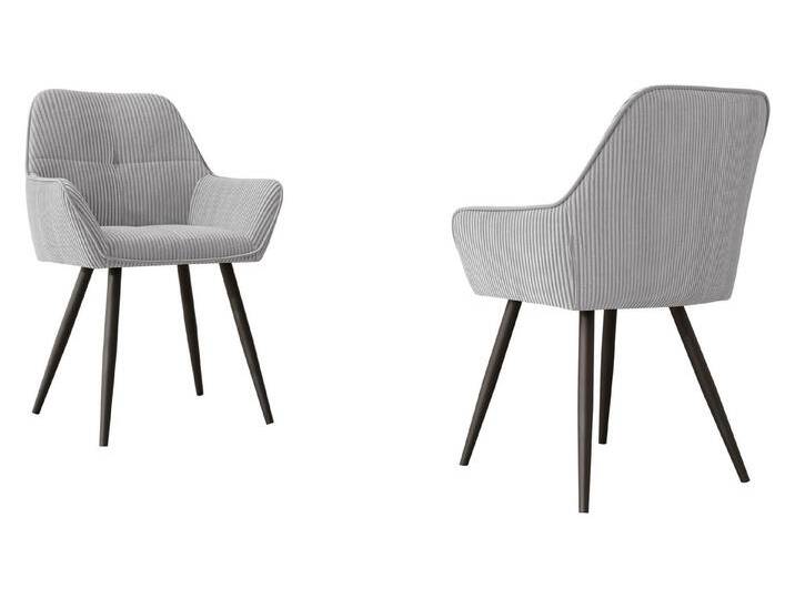 MIRJAN24 Stuhl Archon (2er-Set), Metallkonstruktion, grau, Poso 110 von Mirjan24