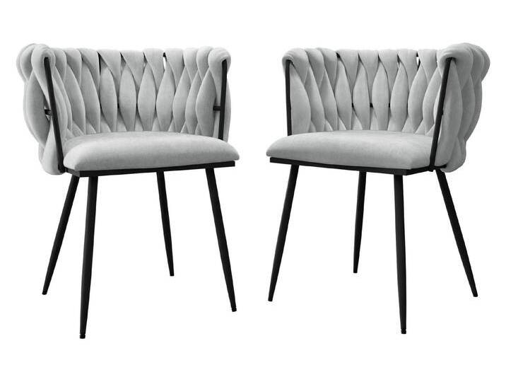 MIRJAN24 Stuhl Muz DC-1142/BK (2er-Set), 57x52x74 cm, grau, 82-Grau von Mirjan24