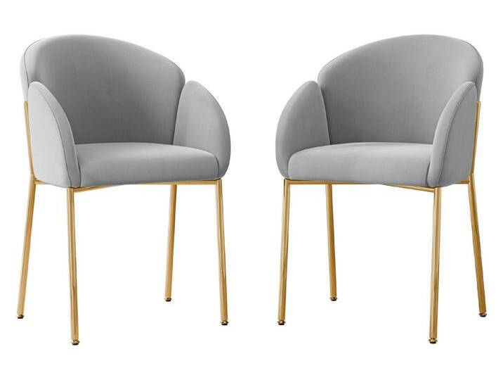 MIRJAN24 Stuhl Muz DC-1257/GL (2er-Set), 56x63x80 cm, Metallrahmen, grau, 82-Grau von Mirjan24