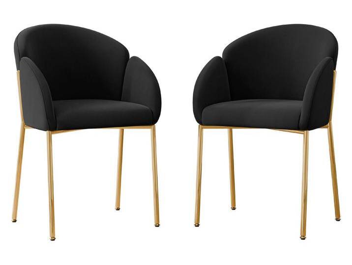 MIRJAN24 Stuhl Muz DC-1257/GL (2er-Set), 56x63x80 cm, Metallrahmen, schwarz, 77-Schwarz von Mirjan24