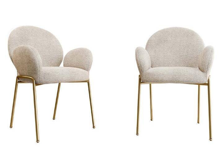 MIRJAN24 Stuhl Muz DC-1261/GL (2er-Set), Metallrahmen in der Farbe Gold, beige, Beige - AR03 von Mirjan24