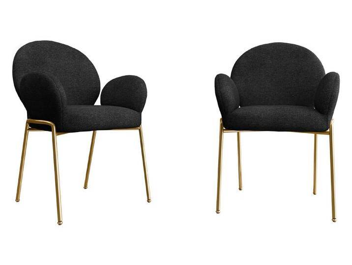 MIRJAN24 Stuhl Muz DC-1261/GL (2er-Set), Metallrahmen in der Farbe Gold, schwarz, Schwarz - AR99 von Mirjan24