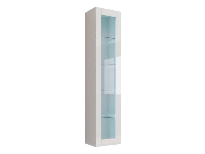 MIRJAN24 Vitrine 180 Vigo Glas (mit Drehtür) 40x30x180 cm, weiß, mit RGB LED Beleuchtung von Mirjan24