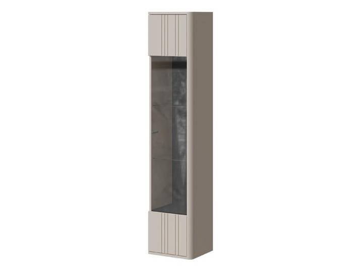 MIRJAN24 Vitrine Philippe (mit Drehtür) Gehärtetes Glas 4 mm, 36x31x164 cm, beige von Mirjan24