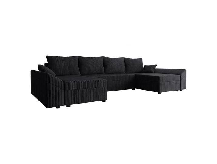 MIRJAN24 WOHNLANDSCHAFT, Schwarz, 6-Sitzer, U-Form,Rechteckig, 310x82x140 cm, Wohnzimmer, Sofas & Couches, Wohnlandschaften, Wohnlandschaften in U-Form von Mirjan24