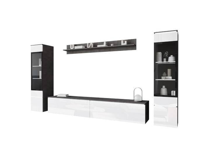 MIRJAN24 WOHNWAND, Grau, Weiß Hochglanz, 30x130x33 cm, Wohnzimmer, Wohnwände, Anbauwände MIRJAN24 WOHNWAND, Grau, Weiß Hochglanz, 30x130x33 cm, Wohnzimmer, Wohnwände, Anbauwände von Mirjan24